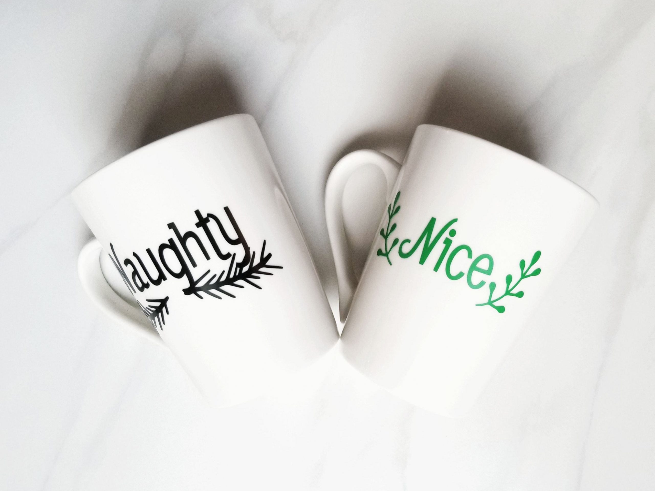 DIY Naughty and Nice Mugs