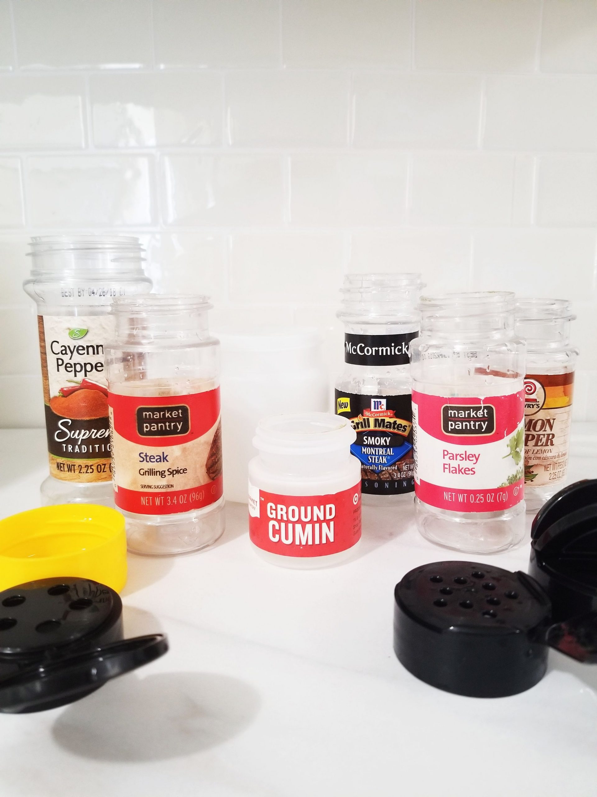 Upcycled Play Pretend Kitchen Seasonings