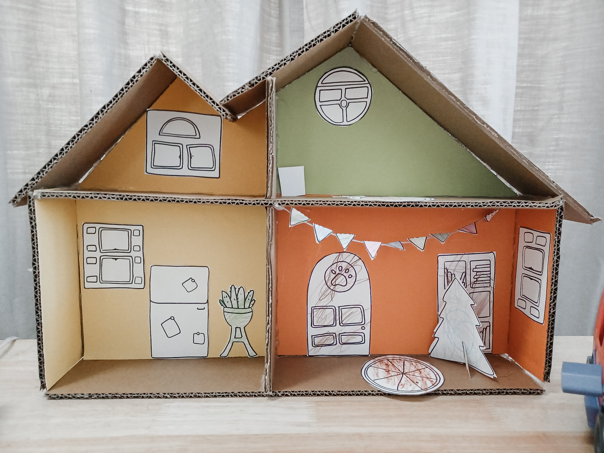 DIY Cardboard Bluey House