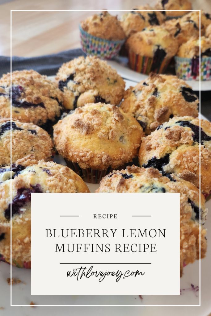 Blueberry Lemon Muffins Recipe - With Love, Joey